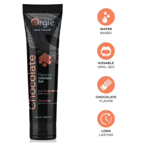 ORGIE - LUBE TUBE CHOCOLATE KISSABLE WATER-BASED INTIMATE GEL 100 ML