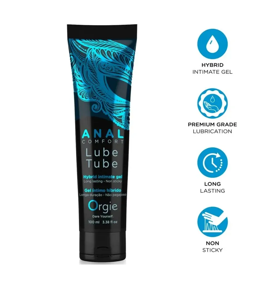 ORGIE - TUBO LUBRIFICANTE ANAL COMFORT GEL IBRIDO INTIMO PER SESSO ANALE 100 ML