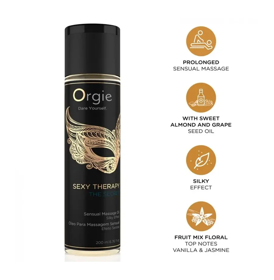ORGIE - SEXY THERAPY THE SECRET ACEITE DE MASAJE 200 ML ORGIE - SEXY THERAPY THE SECRET ACEITE DE MASAJE 200 ML