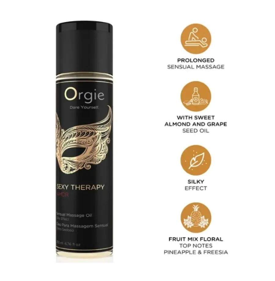 ORGIE - OLIO DA MASSAGGIO SENSUALE AMOR PER UNA TERAPIA SEXY 200 ML ORGIE - OLIO DA MASSAGGIO SENSUALE AMOR PER UNA TERAPIA SEXY 200 ML