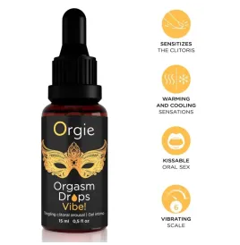 ORGIE - VIBE ORGASM DROPS STIMULATION CLITORIDIENNE VIBRANTE 15 ML