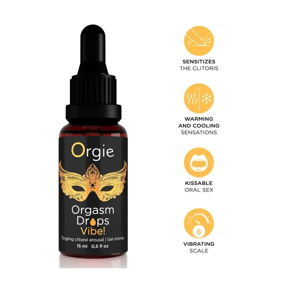 ORGIE - ORGASM DROPS VIBE VIBRAZIONE CLITORIDEA VIBRANTE 15 ML ORGIE - ORGASM DROPS VIBE VIBRAZIONE CLITORIDEA VIBRANTE 15 ML