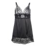SUBBLIME - BABYDOLL CON PETTO STAMPA FLOREALE NERO S-M