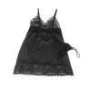 SUBBLIME - BABYDOLL CON PETTO STAMPA FLOREALE NERO S-M