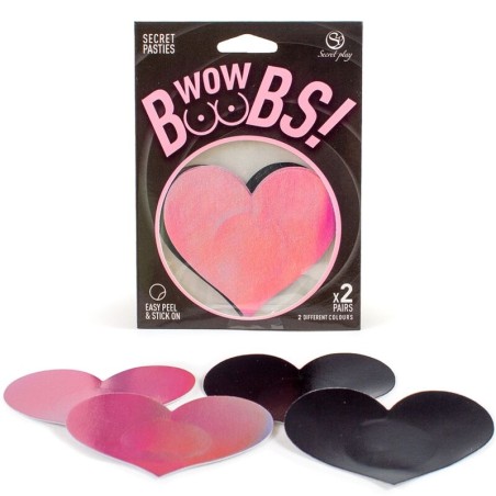 SECRET PLAY - WOW BOOBS HEART NIPPLE COVERS