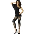 CHILIROSE - CR 3390 LEGGINS SCHWARZ and LEOPARD S-M CHILIROSE - CR 3390 LEGGINS SCHWARZ and LEOPARD S-M
