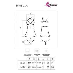 LIVCO CORSETTI FASHION - BINELLA SET BABYDOLL THONG BLACK