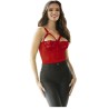SUBBLIME - TEDDY WITH GARTER STRAP DETAIL CHEST RED S-M