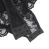 SUBBLIME - TEDDY WITH GARTER WITH LACE DETAIL AND STRIPS BLACK S-M