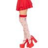 LEG AVENUE - MUSHROOM HIGH SOCKS RED-WHITE