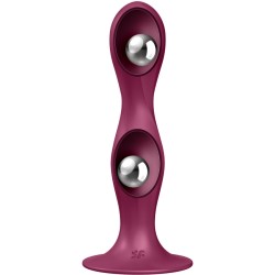 SATISFYER - DILDO IN SILICONE DOPPIA PALLA GRANATO