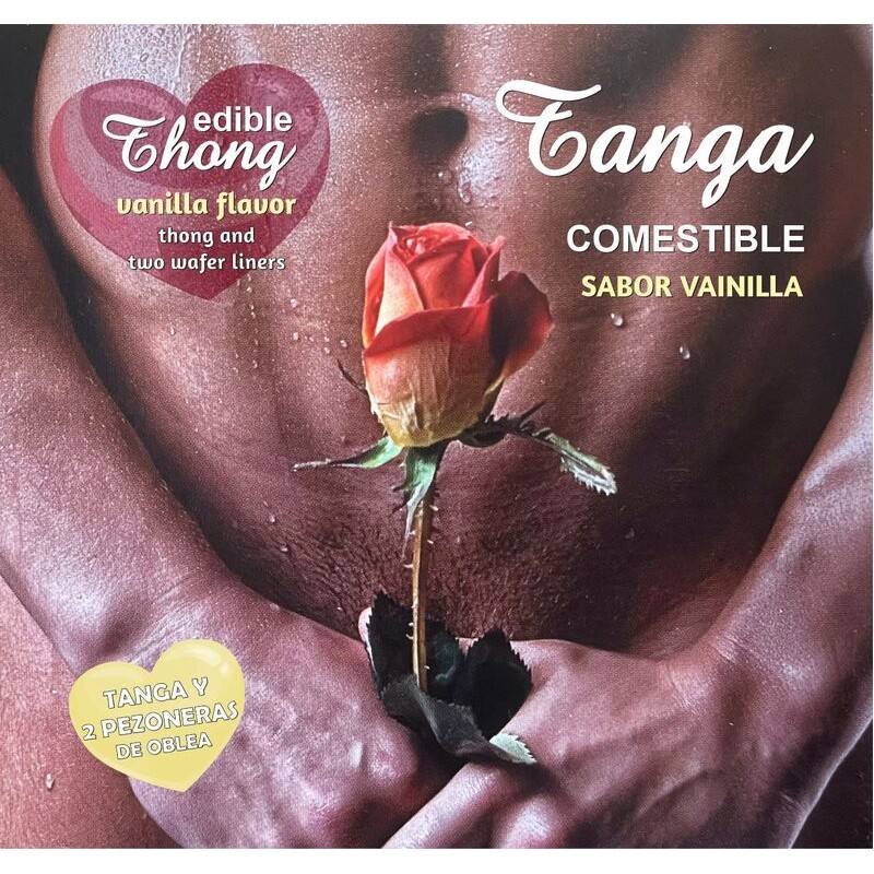 HOTFLOWERS - MENS THONG 2 VANILLA WAFER NIPPLE -es-pt-en-fr-it-