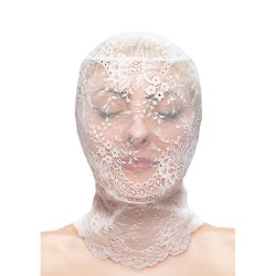 NS NOVELTIES - FETISH  FASHION LACE HOOD WHITE