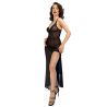 CHILIROSE - CR 4723 LONG BABYDOLL and THONG BLACK S