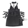 SUBBLIME - 954413 BODY BONDAGE IN PELLE NERO L-XL