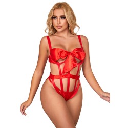 SUBBLIME - 954468 BODY SEXY CALADO CON LAZO ROJO S-M