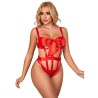 SUBBLIME - 954468 SEXY OPENWORK BODY WITH BOW RED S-M