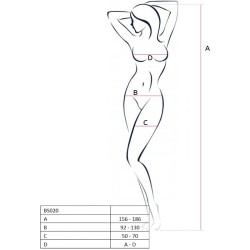 PASSION - FEMME BS020 BODYSTOCKING NOIR TAILLE UNIQUE