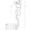 PASSION - WOMAN BS025 BODYSTOCKING SCHWARZ KLEIDERSTIL EINE GRÖSSE