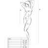 PASSION - WOMAN BS027 BODYSTOCKING ESTILO VESTIDO NEGRO TALLA ÚNICA