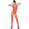 PASSION - FEMME BS034 BODYSTOCKING ROUGE TAILLE UNIQUE