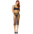 LEG AVENUE - CRYSTALIZED FISHNET MULTIDRESS BLACK O.S