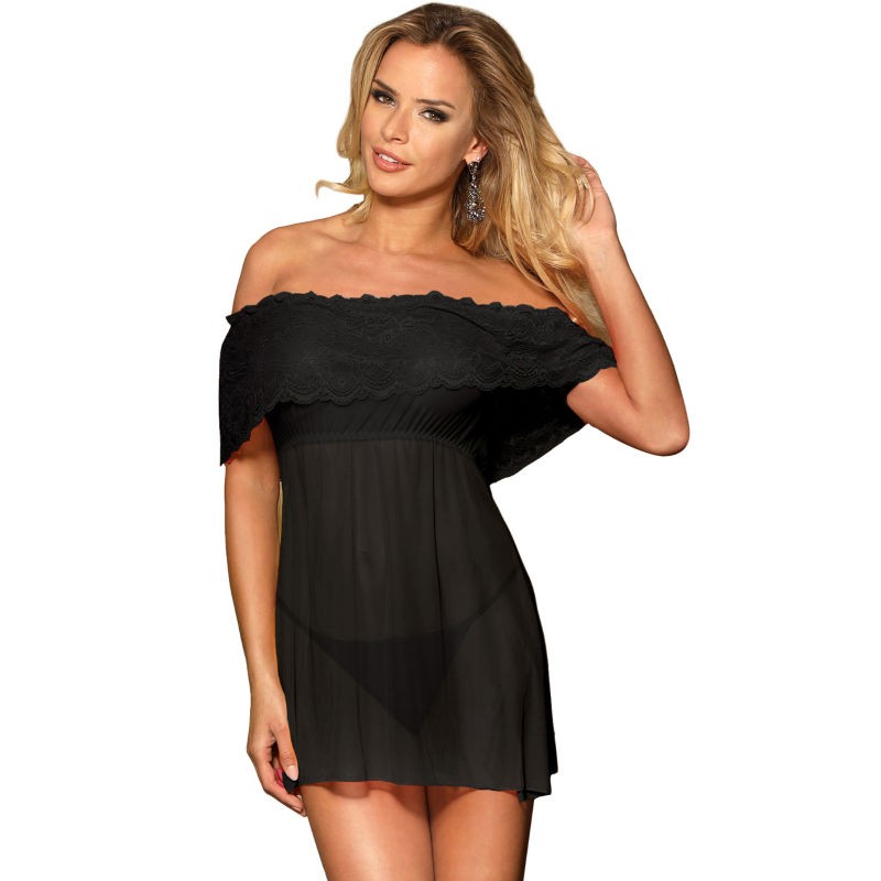 SUBBLIME - DRESSES SHORT DRESS THONG BLACK S-M