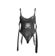 SUBBLIME - 955496 LACE BODYSUIT WITH BOWS AND GARTERS BLACK S-M SUBBLIME - 955496 LACE BODYSUIT WITH BOWS AND GARTERS BLACK S-M