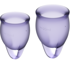 SATISFYER - FEEL CONFIDENT COPPA MESTRUALE VIOLA 15 20 ML