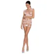 PASSION - FEMME BS089 BODYSTOCKING BLANC TAILLE UNIQUE