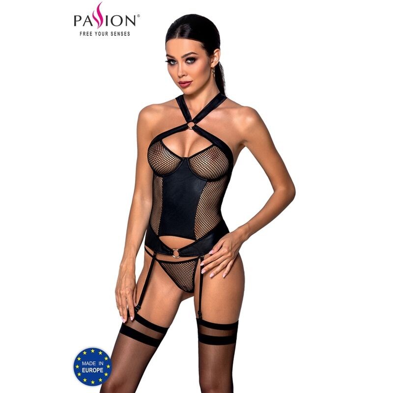 PASSION - AMANDA CORSETTO IN PELLE ECOLOGICA S-M