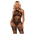 LEG AVENUE - NET HALTER BODYSTOCKING ONE SIZE - BLACK LEG AVENUE - NET HALTER BODYSTOCKING ONE SIZE - BLACK