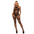 LEG AVENUE - NET HALTER BODYSTOCKING EINE GRÖSSE - SCHWARZ LEG AVENUE - NET HALTER BODYSTOCKING EINE GRÖSSE - SCHWARZ