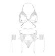 LEG AVENUE - VIERTEILIGES SET: BH, G-STRING, STRUMPFGÜRTEL UND HANDGELENK-MANSCHETTEN, EINE GRÖSSE - WEISS LEG AVENUE - VIERTEILIGES SET: BH, G-STRING, STRUMPFGÜRTEL UND HANDGELENK-MANSCHETTEN, EINE GRÖSSE - WEISS