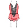 PASSION - CORSETTO PEONIA LINEA EROTICA ROSSO S-M