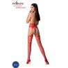 PASSION - S030 TIGHTS WITH BLACK GARTER ONE SIZE