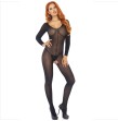 LEG AVENUE - BODYSTOCKING MANICA LUNGA NERO LEG AVENUE - BODYSTOCKING MANICA LUNGA NERO