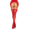 LEG AVENUE - LACE THIGH HIGHS and GARTERBELT BLACK