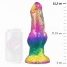 EPIC - DILDO IRIS CON TESTICOLI ARCOBALENO DI PIACERE