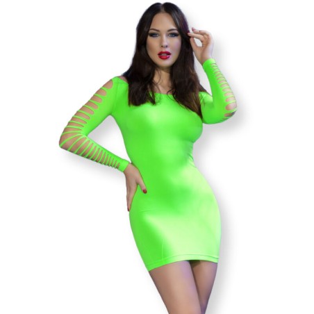 CHILIROSE - CR 4617 DRESS GREEN S-M