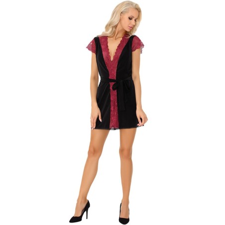 LIVCO CORSETTI FASHION - KUMIKO LC 90428 DRESSING GOWN PANTY BLACK S-M