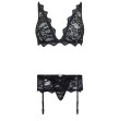 LIVCO CORSETTI FASHION - BELITA LC 90231 BRA + PANTY + GARTER BELT BLACK L/XL