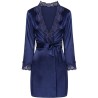 LIVCO CORSETTI FASHION - JACQUELINE LC 90249 DRESSING GOWN + SHIRT + PANTY NAVY BLUE L/XL