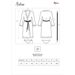 LIVCO CORSETTI FASHION - NOKINA LC XG055 DRESSIN G GOWN PANTY BLACK ONE SIZE