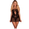 LIVCO CORSETTI FASHION - CHEMISE CULOTTE BARIRIN LC 90633 NOIR
