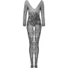 LIVCO CORSETTI FASHION - BODYSTOCKING CELDON CROTCHLESS NERO TAGLIA UNICA