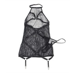 SUBLLIME - ROBE TRANSPARENTE DOS LIQUIDE NOIR S-M
