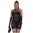 SUBBLIME - 952235 ROBE RÉSEILLE AVEC STRASS NOIR TAILLE UNIQUE SUBBLIME - 952235 ROBE RÉSEILLE AVEC STRASS NOIR TAILLE UNIQUE