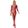 SUBBLIME - 952419 BODYSTOCKING DE REJILLA CON DIAMANTES MANGA LARGA ROJO XS-M