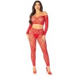 LEG AVENUE - CROP TOP BAS ROUGE TAILLE UNIQUE LEG AVENUE - CROP TOP BAS ROUGE TAILLE UNIQUE